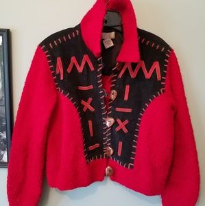 Sandy Starman Leather and Fluff Coat
